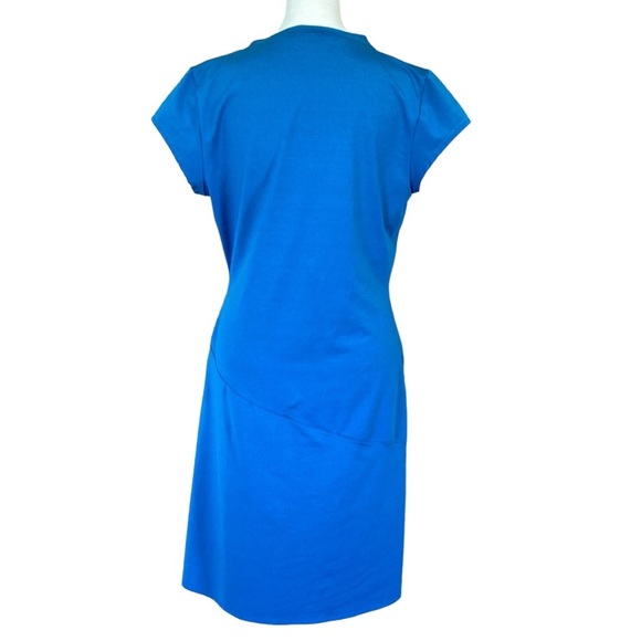 Athleta Nectar Deep Teal/Turquoise Faux Wrap Dress  (Size LP) - Picture 5 of 13